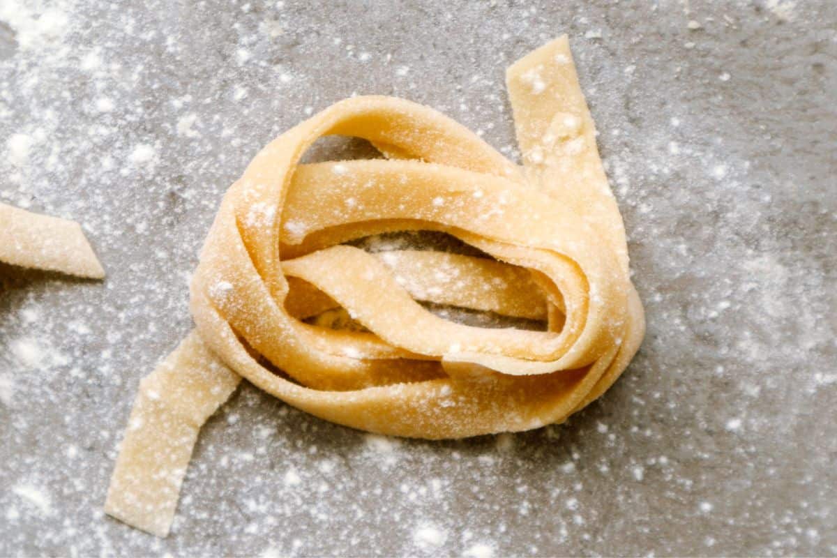 a closeup of pasta made with all purpose flour